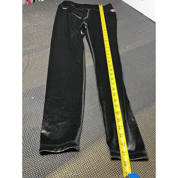 PINK Leggings Womens Large Velvet Ultimate‎ Victoria's Secret Black High Waisted - Picture 2 of 7